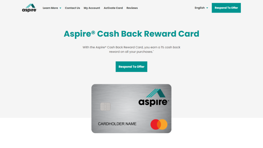 Aspire® Cash Back Reward Card